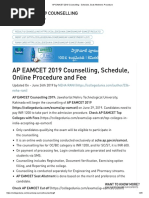 AP EAMCET 2019 Counselling - Schedule, Seat Allotment, Procedure