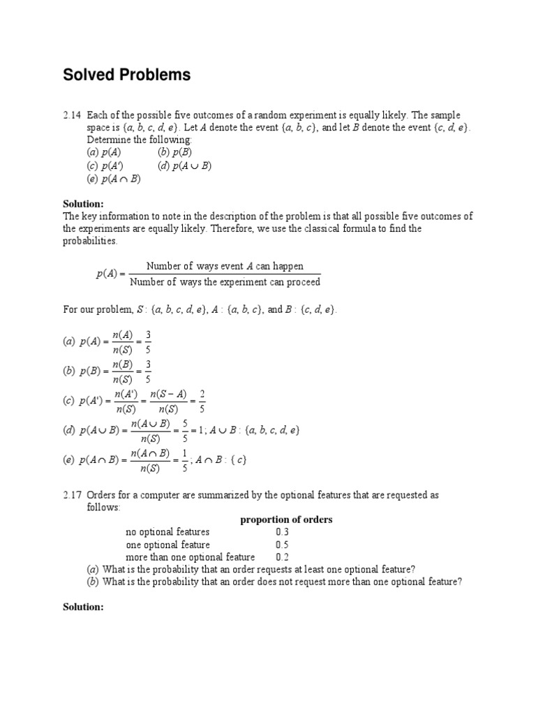 Lecture02 Solved Problems Probability Theory Areas Of Computer Science