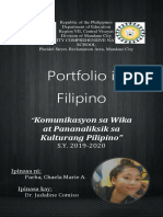 Portfolio sa Filipino - Komunikasyon sa Wika at Pananaliksik sa Kulturang Pilipino