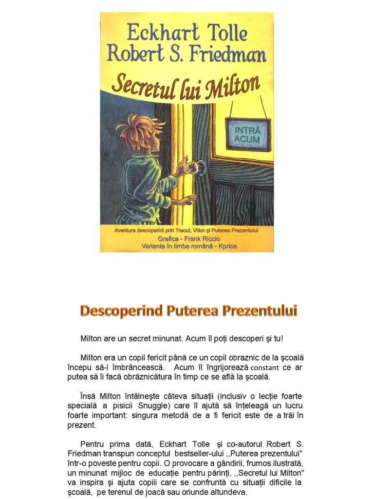 ECHART TOLLE SecretulluiMilton Kprice | PDF