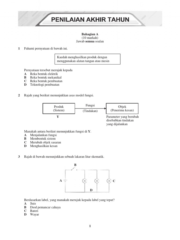 Penilaian Akhir Tahun Modul Aktiviti Pintar Bestari Reka Bentuk Dan Teknologi Tingkatan 21 Pdf