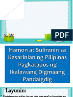 AP 6 - Hamon at Suliranin Pagkatapos NG Ikalawang Pandaigdigang Digmaan Sa Bansang Pilipinas