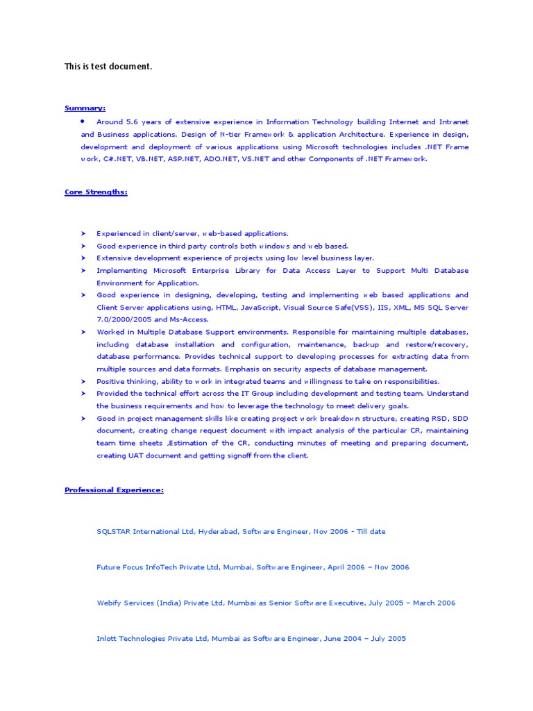 Software Engineer with .NET Expertise | PDF | Web Application ...