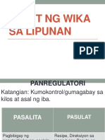 Gamit NG Wika Sa Lipunan