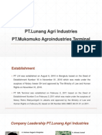 PT - Lunang Agri Industries PT - Mukomuko Agroindustries Terminal