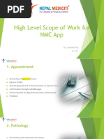 High Level Scope of Work For NMC App: By: Sudhakar Rai (C.I.O.)