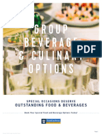 Group Beverage & Culinary Options: Outstanding Food & Beverages
