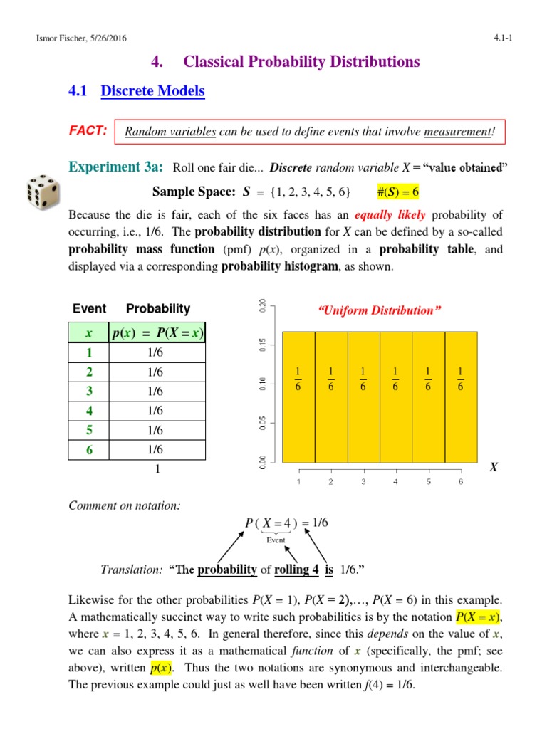 4.1 - Discrete Models PDF | PDF | Estimator | Poisson Distribution