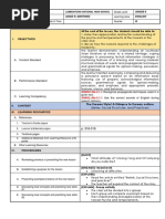 Daily Lesson LOG: Grade 8 Angie R. Martinez English III