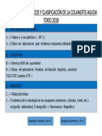 Criterios Diagnósticos y Clasificación de La Colangitis Aguda Tokio 2018