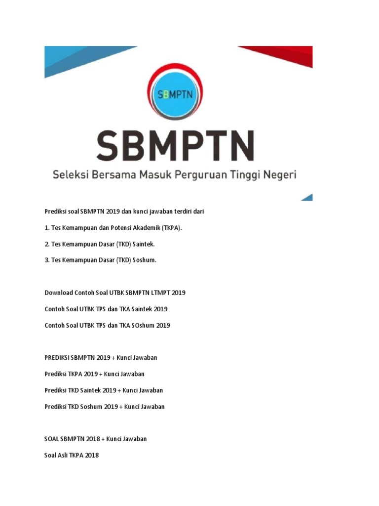 Ini Soal Sbmptn 2019 Ok Ok