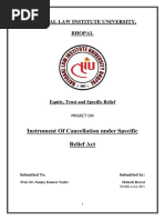 Equity Trust and Specific Relief