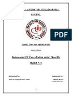 Equity Trust and Specific Relief