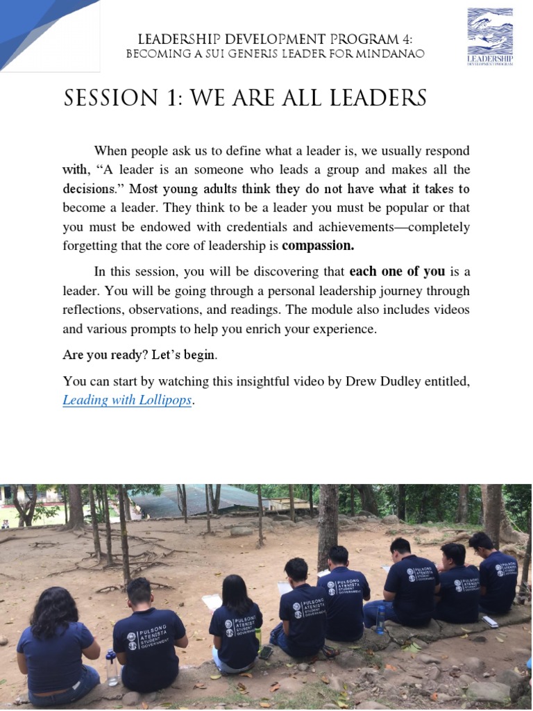 Session 1. We Are All Leaders. Module PDF | Download Free PDF ...