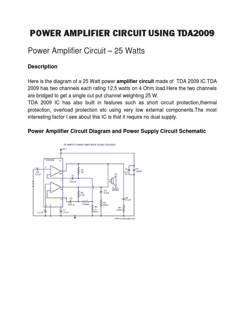 Circuit Intégré TDA2009 SIL11 – Neuf Sous Emballage STMicroelectronics