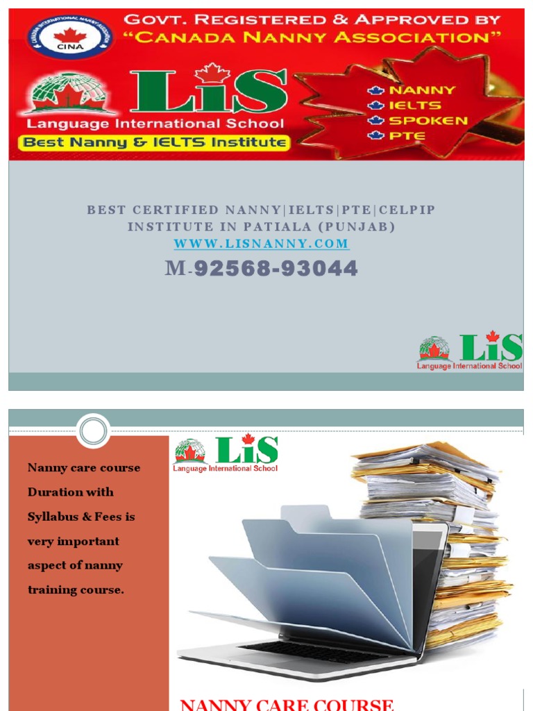 Nanny Care Course Duration Syllabus (PDF) Fees in Patiala (Punjab