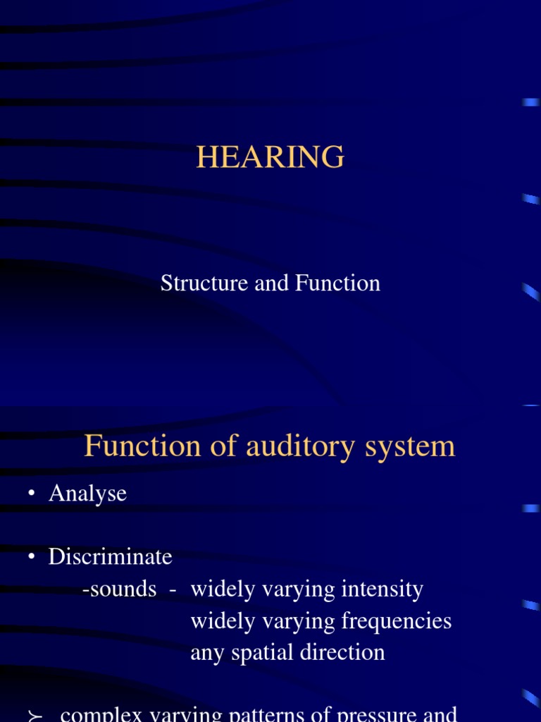 Auditory System Function and Measurement | PDF | Sound | Decibel