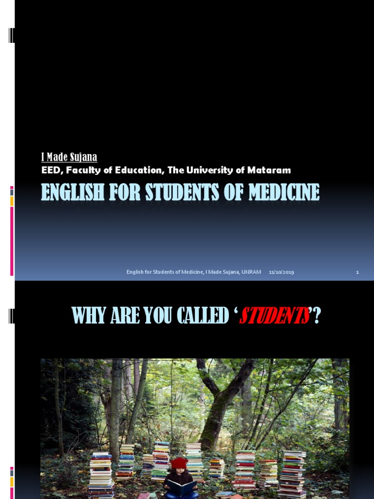 English for Medical Students Guide | PDF | Expert | Writers