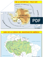 Mapa de Antartida y Amazonia