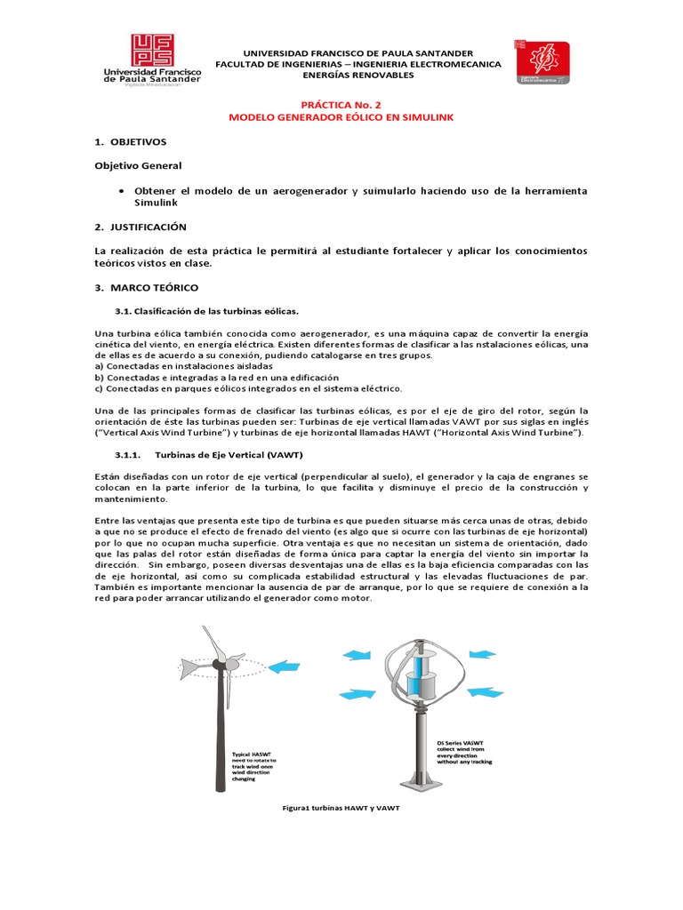 Lab Aerogenerador PDF | PDF | Turbina eólica | Energía eólica