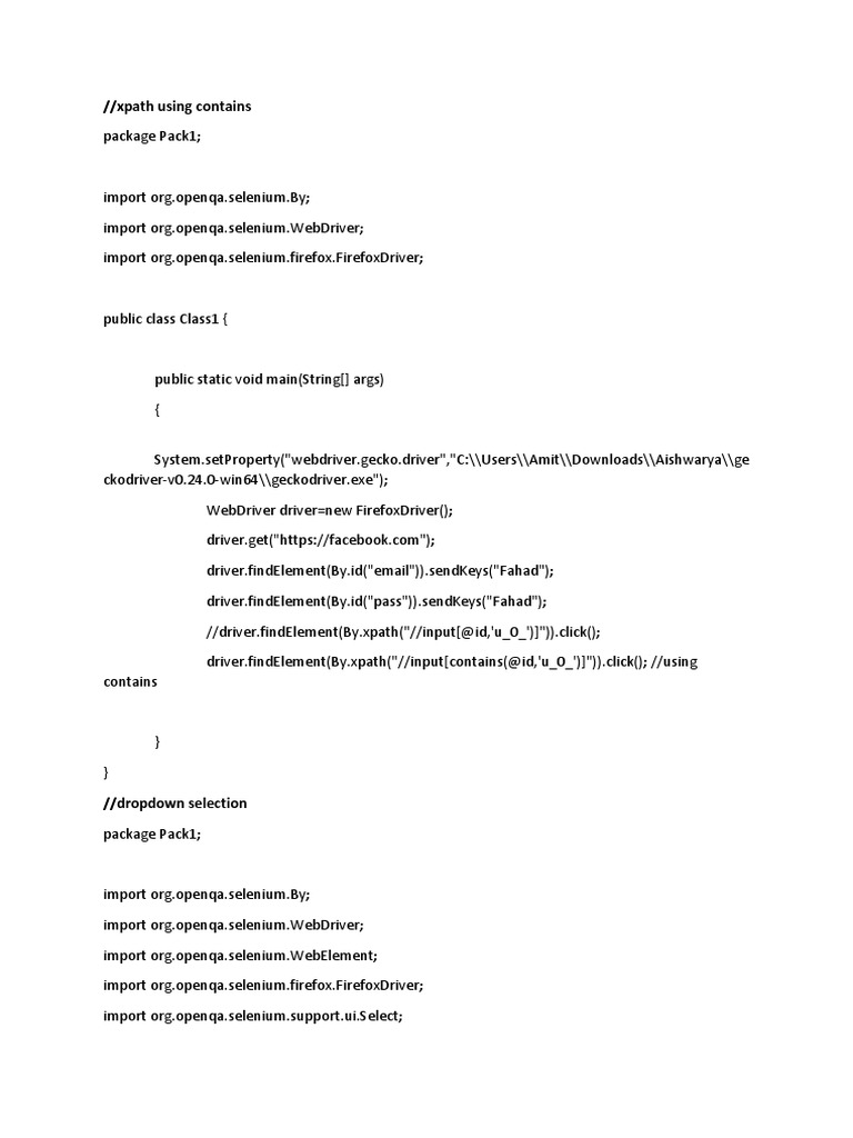 Selenium Programs Pdf World Wide Web Consortium World Wide Web