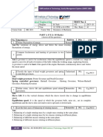 Department of Mechanical Engineering: Test No: 2