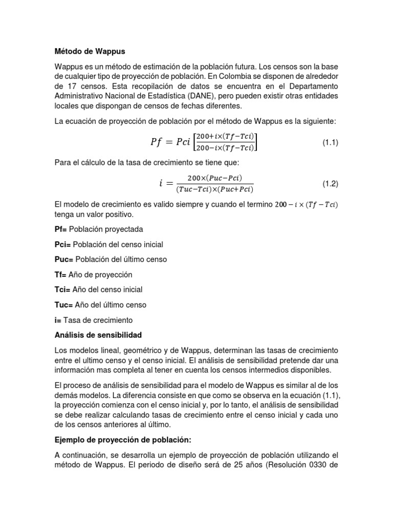 Método de Wappus | PDF | Análisis de sensibilidad | Estadísticas