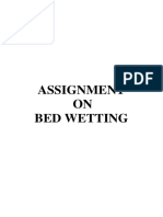 Assignment ON Bed Wetting