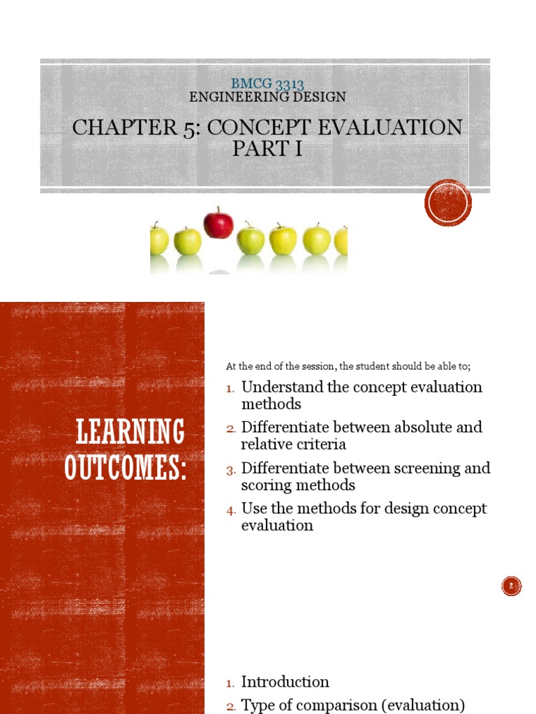 5 Chapter 5 Concept Evaluation Part I | PDF | Engineering Design ...