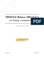 PROFILE 2003.11.0.3 User Training