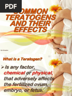 Common Teratogens and Their Effects: by Gcespino