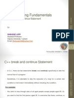 Programming Fundamentals: C++ Break & Continue Statement