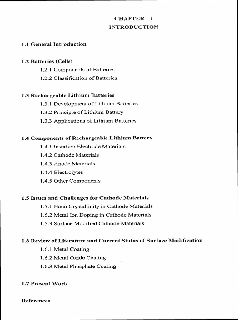 07 - Chapter 1 PDF | PDF | Lithium Ion Battery | Battery (Electricity)
