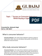 Topic - " Survey On Consumer Behaviour While Buying A Cigarette"