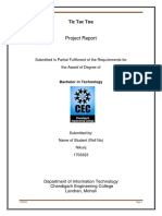 Tic Tac Toe Project Report