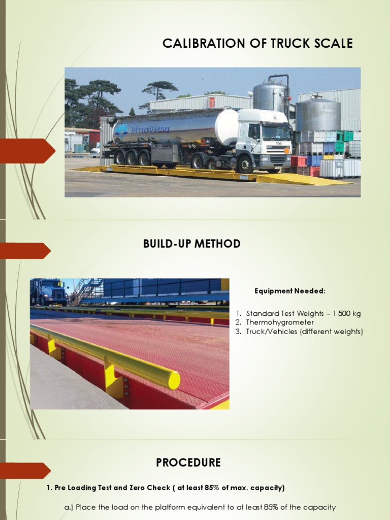Truck Scale Calibration Guide | PDF | Computers | Technology & Engineering