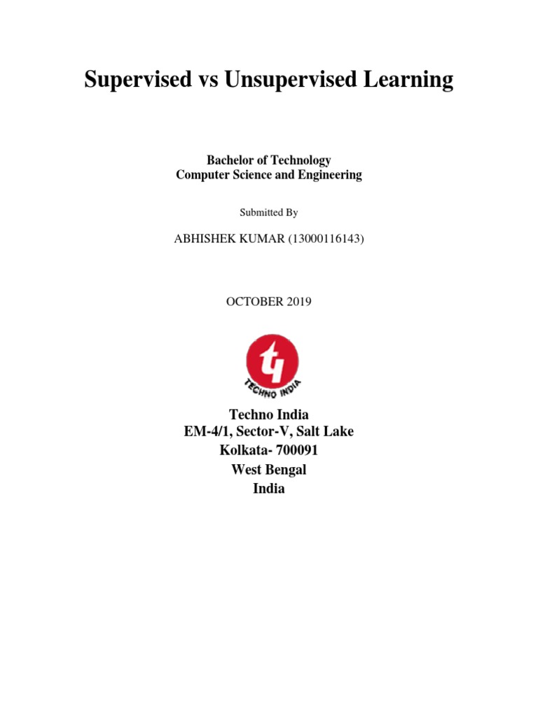 Supervised Vs Unsupervised Learning | PDF | Statistical Classification ...