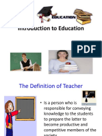 Introduction To Education