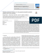 Tailoring Mechanical Behavior of A Fine Grained Meta 2019 Materials Science