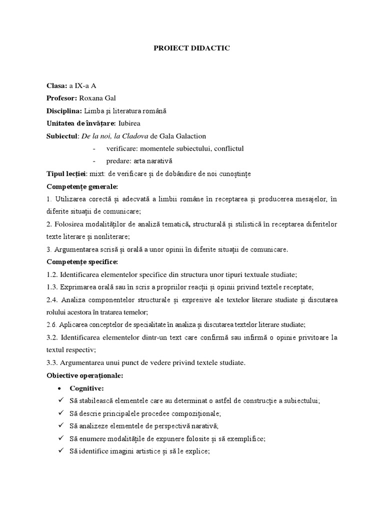 De La Noi La Cladova Arta Narativa de La Noi La Cladova | PDF