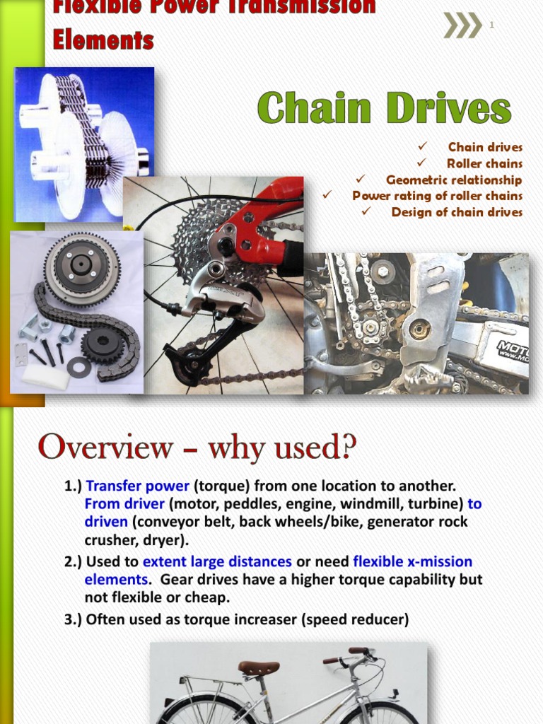 Chain Drives New2 | PDF | Belt (Mechanical) | Transmission (Mechanics)