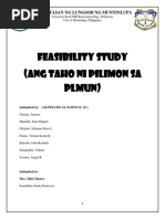 Feasibility Study (Ang Taho Ni Pilimon Sa Plmun) : Pamantasan NG Lungsod NG Muntinlupa