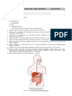 Examen Biología y Geología 3ESO. - Tema 2 Nutrición