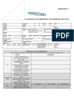 Appendix 3 - Evaluation of TLA Professional Practice