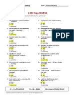 Past Time Words: Grammar Worksheet | PDF | Language Mechanics | Grammar