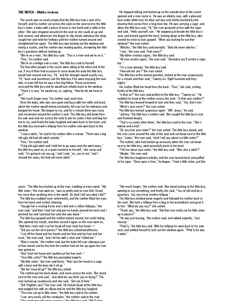 The Witch Shirley Jackson 22gzalp Pdf