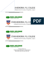A Project Report On "Relationship Marketing" in Capital Market Religare Securities Limited