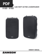 X12D - X15D: 1,000 Watt Active Loudspeaker