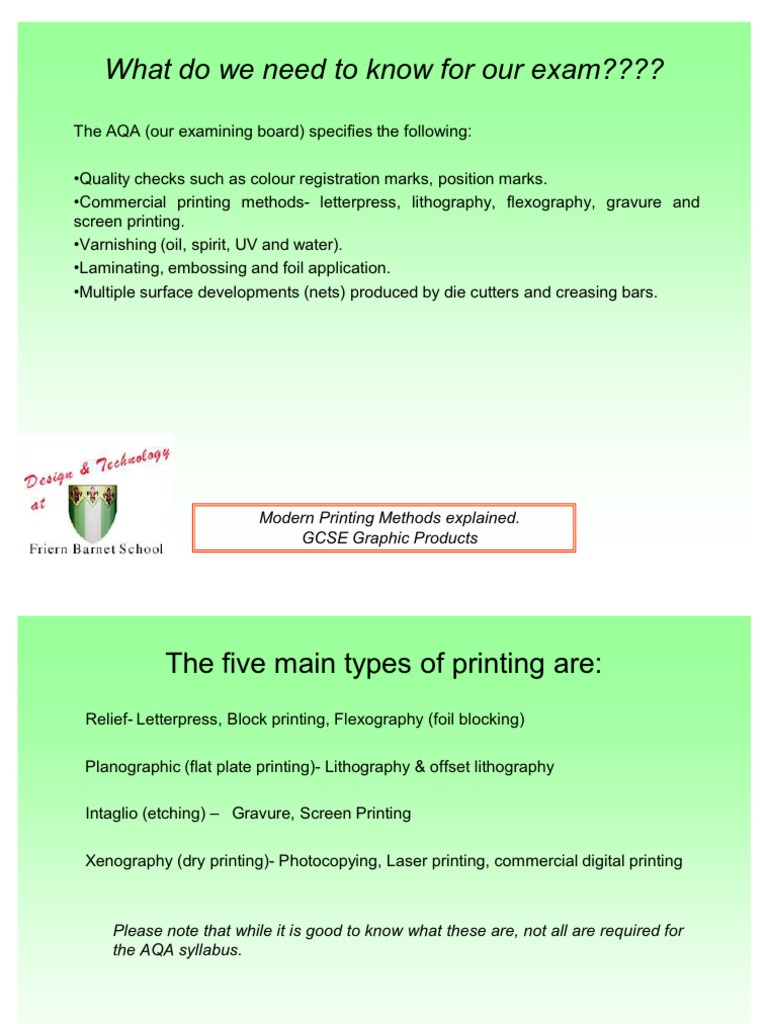 Commercial Printing Techniques Overview | PDF | Lithography | Printing