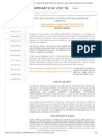 Listas de Chequeo o Checklist para Áreas de Cómputo - Auditoría Informática y de Sistemas PDF
